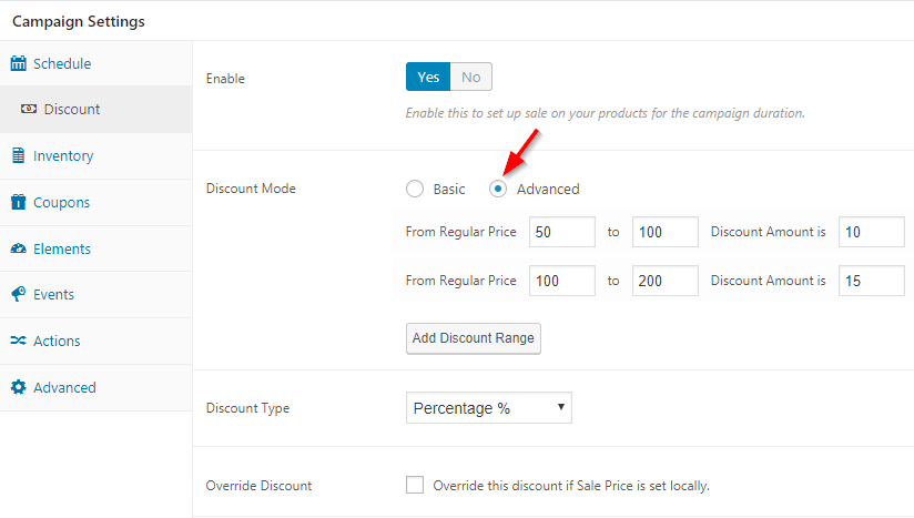 set WooCommerce discount of a fixed amount