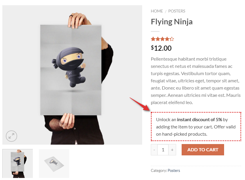 WooCommerce instant discount without coupon code