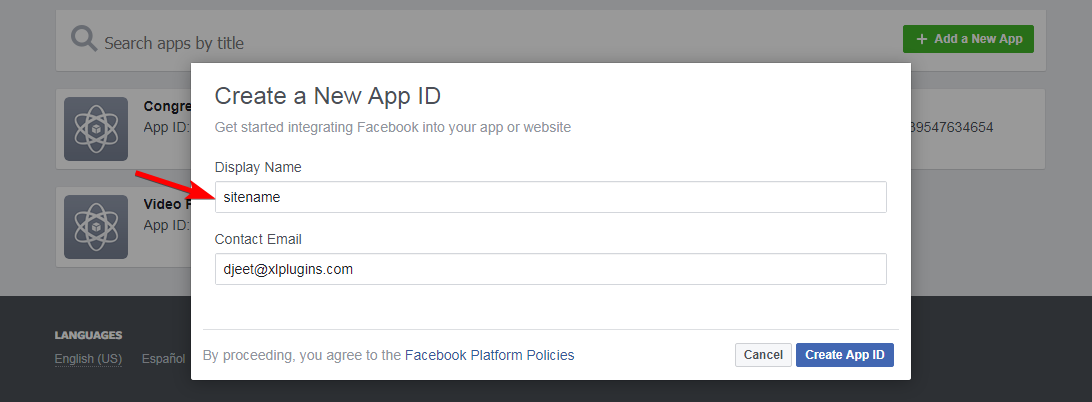 How to setup Facebook Application