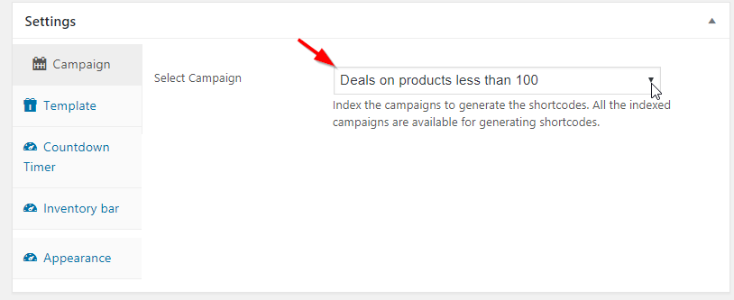 woocommerce deals select campaign